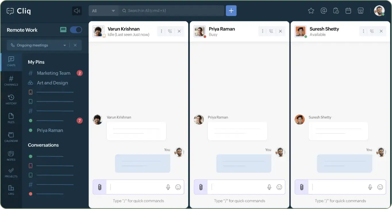 zoho-communication-screen